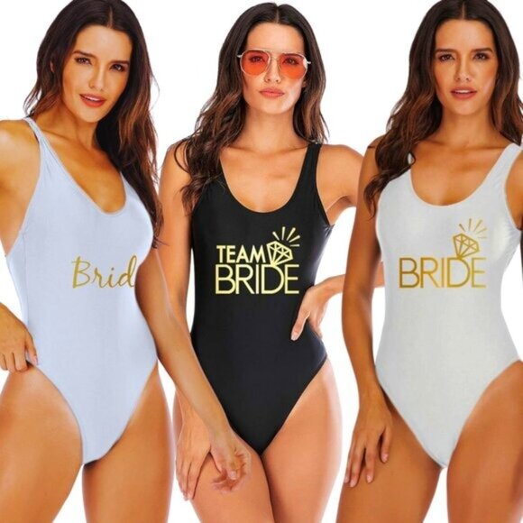 NWT 🚨Boutique ALERT🚨 Bridal Party 3-Pack Swim Suit Value Lot Sizes S - L - XL - Picture 1 of 12